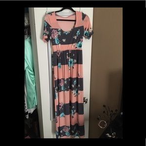 Floral maxi dress.